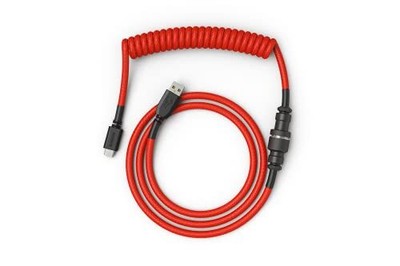 Coiled Keyboard Cable   Coiled USB C Cable Artisan Braided Cables for Mechani...