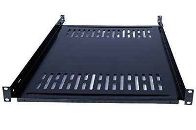Rising Fixed Rack Server Shelf 19'' Rack Mount 1U-Adjustable from 25-31'' Rear