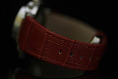 Pre-owned Renato Women's Beauty Limited Ed Swiss Quartz Chronograph Moon Phase Red Watch
