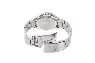 Pre-owned Orient Mako Rn-tx0203s White Panda Solar Chronograph Men's Watch Inbox Fedexdhl