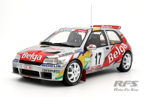 無料クーポン配布 アプリ Ypres Rally Rallye Belga Maxi Clio Renault 1995 1:18 Munster ミニカー