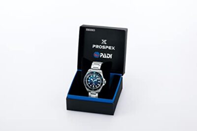Pre-owned Seiko Prospex Sbdj057 Padi Special Edition Diver Scuba Solar Watch Blue 42.8mm