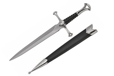 - Medieval Sword Prop - Stainless Steel Short Sword with Sheath - 13.5-Inch R...