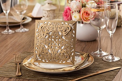 Doris Home 50pcs Wedding Invitations Wedding invites Invitations Cards Wedding