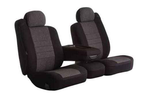 FIA SP87-36 Nero - Coprisedili Anteriori Auto Split Seat 40/20/40 In Policotone, Con Poggiatesta E Bracciolo