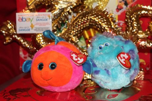 TY Monstaz - FRANKIE the Purple & Green Monster (Regular Size - 5