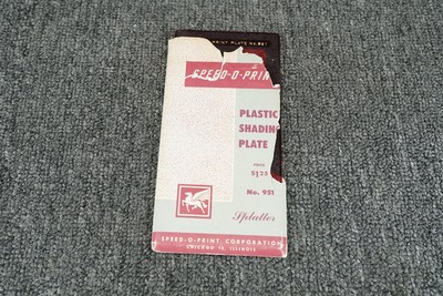 SpeedOPrint Red Plastic Shading Plate No 951