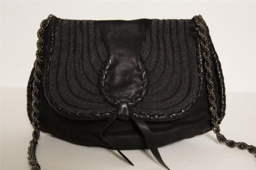 Sac à Main En Cuir Gris Nina Ricci - Vintage, Intemporel, Fait En Italie