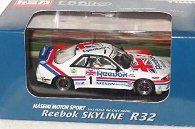 Rare Tomica EBBRO 1/43 Hasemi Reebok SKYLINE GT-R R32 #1 Finished