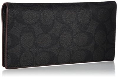 Pre-owned Coach [] Long Wallet 91635 Signature Men's Qblwo Qb/black/black
