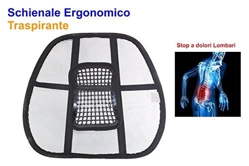 Schienale Ergonomico Supporto Lombare Per Auto Poltrona Sedile Ufficio hsb