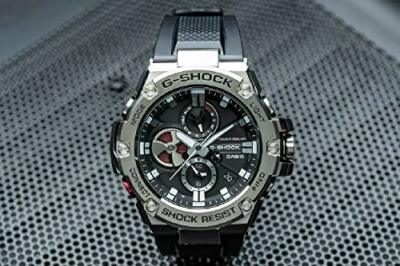 Pre-owned Casio G-shock Watch Gst-b100-1a G-steel Smartphone Link Model Men's