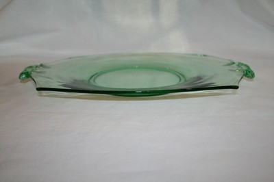 Vintage Light Green Depression Glass 2 Handled 14