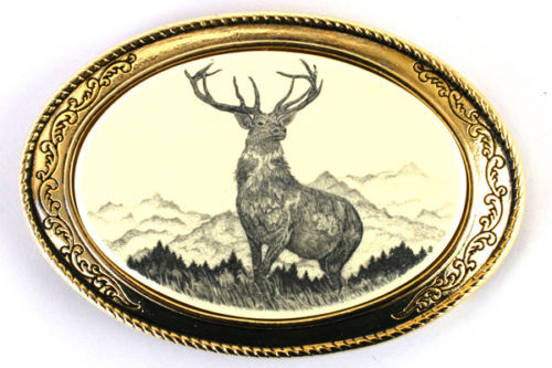 1983 Barlow Belt Ducks Buckle W Tooled Leather Belt Sz40 | eBay display picture 1