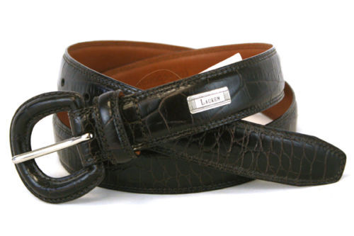 Lauren Ralph Lauren Charm Saffiano Leather Belt Size Large