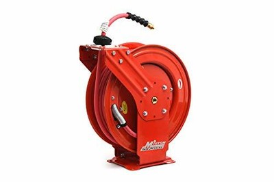 MILTON Strength Air Hose Reel w/Auto- Retractable Steel Dual Arm 3/8