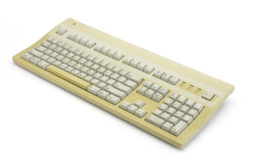 Rare Apple Extended Keyboard M0115 For Macintosh SE - Orange
