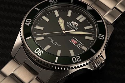 Pre-owned Orient Kano/big Mako Men's Automatic Manual Winding Mechanical Sports Steel S... In Green
