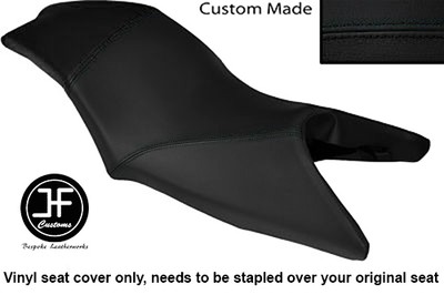 BLACK AUTOMOTIVE VINYL CUSTOM FITS MALAGUTI DRAKON 50 DUAL SEAT COVER