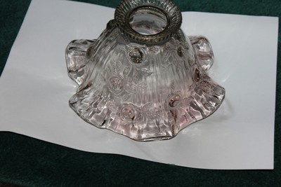 ViNTAGE FENTON PurplePink Cast  Embossed Design FairyCandle Lamp Shade