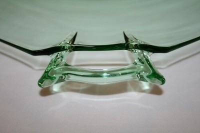 Vintage Light Green Depression Glass 2 Handled 14