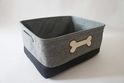 Winifred & Lily Pet Toy and Accessory Storage Bin, Organizer Storage Basket for