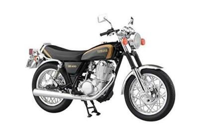 Rare AOSHIMA 1:12 Scale Diecast Model Yamaha SR400 Black
