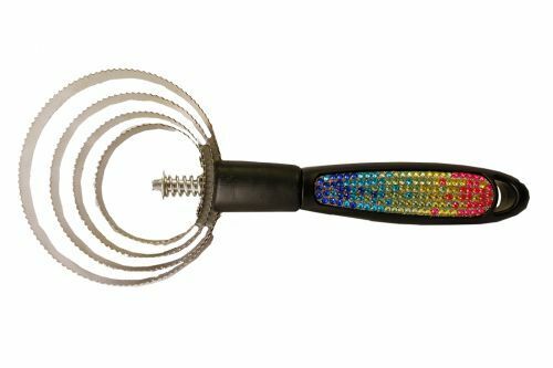  Multi colored crystal rhinestone round curry comb