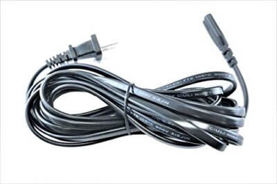 [UL Listed] OMNIHIL White 8FT AC Power Cord for Canon 700D Battery Charger