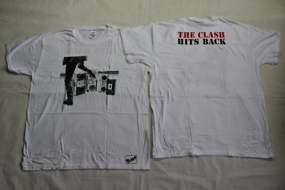 THE CLASH HITS BACK JUMBO T SHIRT NEW OFFICIAL BRIXTON FAIR DEAL SET 1982 