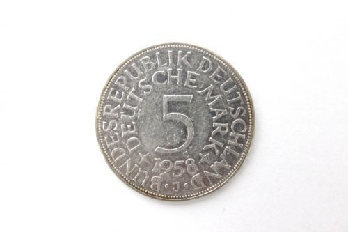5 Silber-Reichsmarkmünzen des Dritten Reichs (1934-1939)