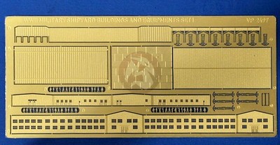 Verlinden 1/700 Military Shipyard Buildings and Equipment Set I WWII [PE] 2497