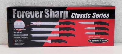 Forever Sharp Classic Series 12 Piece Knife Set Surgical Stainless Steel Knives