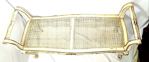 Antique Caned French Louis XVI Bench Seat