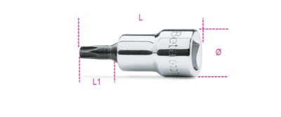 Beta Tools 910TX 3/8'' Square Drive Torx  Bit Socket Driver T25 | 009100521