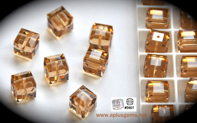 6pcs Authentic #5601 Swarovski Crystal 8mm Cube Square Beads  pick color