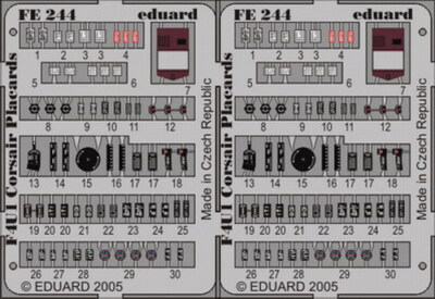 Eduard 1/48 F4U-1 Corsair Placards FE244