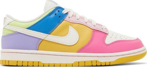 Size 3.5y Nike Dunk Low Multi Color Rainbow Shoes Womens Rare