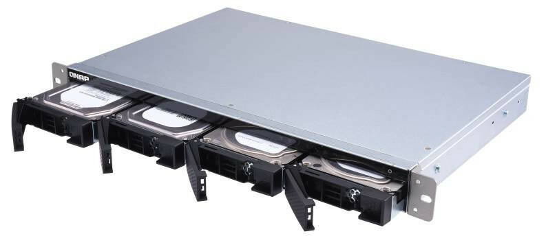 QNAP 4bay 1U Short-Depth Rackmount NAS (8GB) 10GbE Network TS-431XeU-8G-US