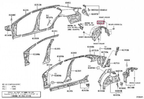 lemohoney03　0206 TOYOTA GENUINE Liner rear wheel house CAMRY HV AHV40 65637