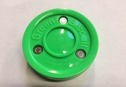 Green Biscuit Hockey Passing Training Puck - NEW in Package