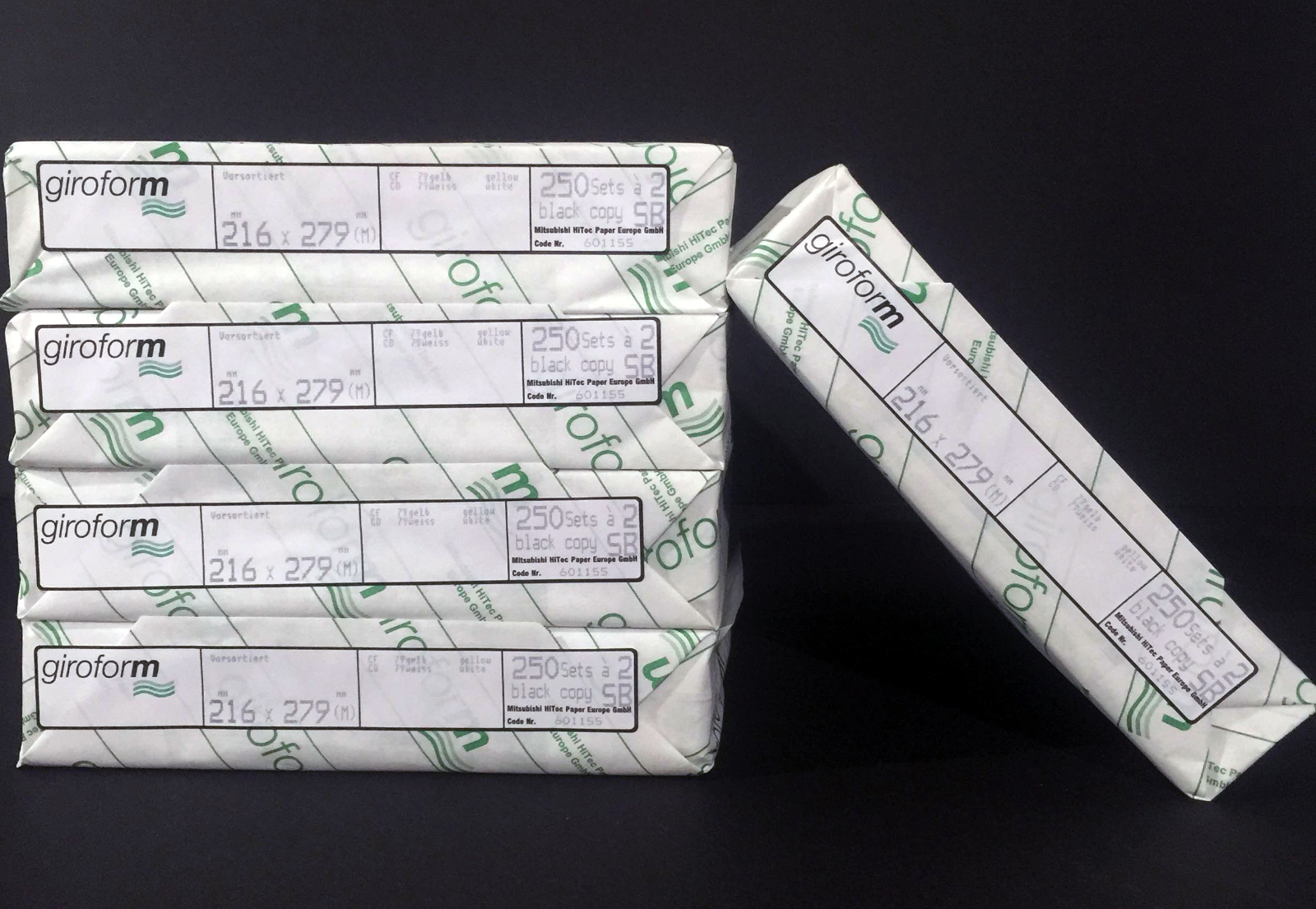 8.5 x 11 2 Part GiroForm Blank Carbonless Paper Reverse 1,250 Sets 2500