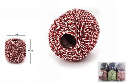 Set 12 Pezzi Gomitolo Spago Colorato Bicolore Multiuso 50g dfh