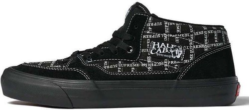 SUPREME X VANS Old Skool Pro x Supreme Logo Pattern Sz 12 Black