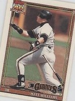 1991 Topps Cracker Jack Series 2 - Matt Williams #9