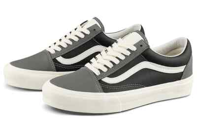 Vans Vault Old Skool LX 'Black Grey' Leather White VN0A4BVF2TS Skate Gym NIB