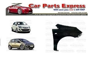 VAUXHALL CORSA D 2006-2014 NEW LEFT FRONT WING N//S PAINTED METRO BLUE 4XU