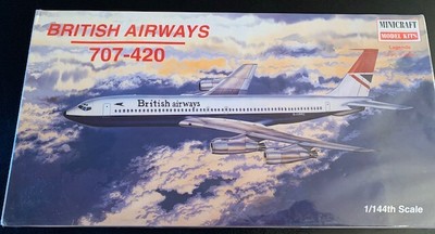 Minicraft British Airways 707-420 1:144 Scale Plastic Model Kit 14485 Sealed