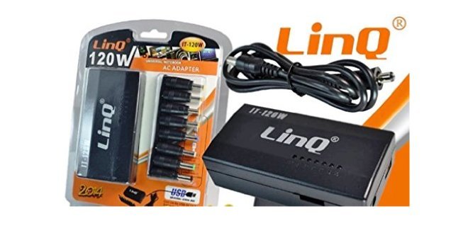 Alimentatore Notebook Universale 120w Con Porta Usb 5v Dc -12v-24v Linq It-120w