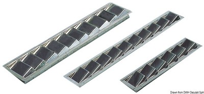 Louvred vent mirror-polished SS 525x76 mm - 1 PZ Osculati 53.206.01 - 5320601